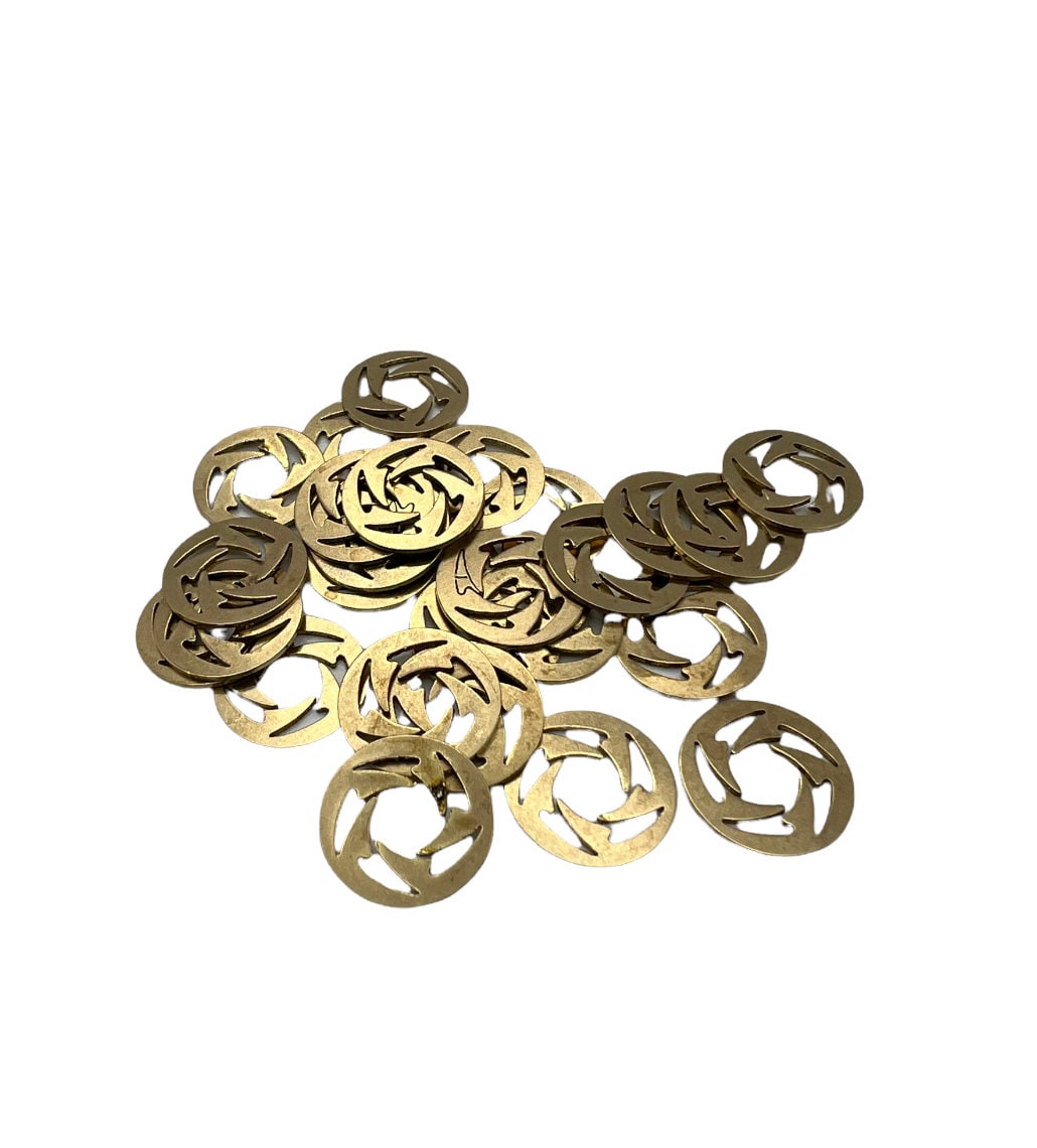 Small Bronze Washer Bead Spacers, Mykonos Greek Beads, Organic