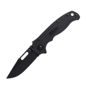 Andrew Demko Knives AD 20.5 Clip Point or Shark Foot Black DLC or Stone Wash Shark Lock AUS10A Black Scale