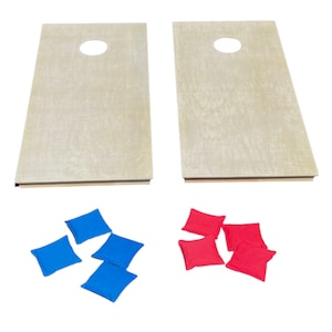 Natural Finish or Customized Solid Wood Regulation 4&#39;x2&#39; Cornhole Set Includes Set of 8 Bags DIY Corn Hole Bean Bag Toss Outdoor Games 2&#39;x4&#39;