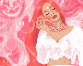 Digital art print "Sweet Lullaby" - fantasy woman - digital download JPEG