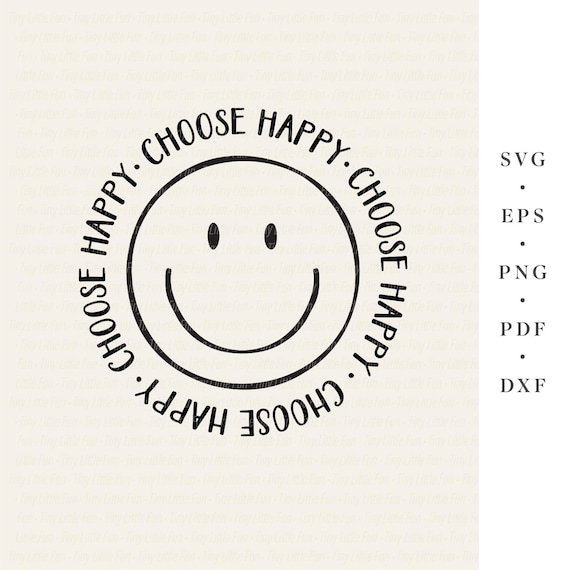 Choose Happy Smiley Face SVG Bundle: Positive Phase (Digital Download)