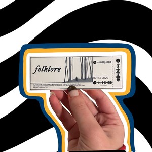 Folklore Taylor Swift Konzert ticket Sticker