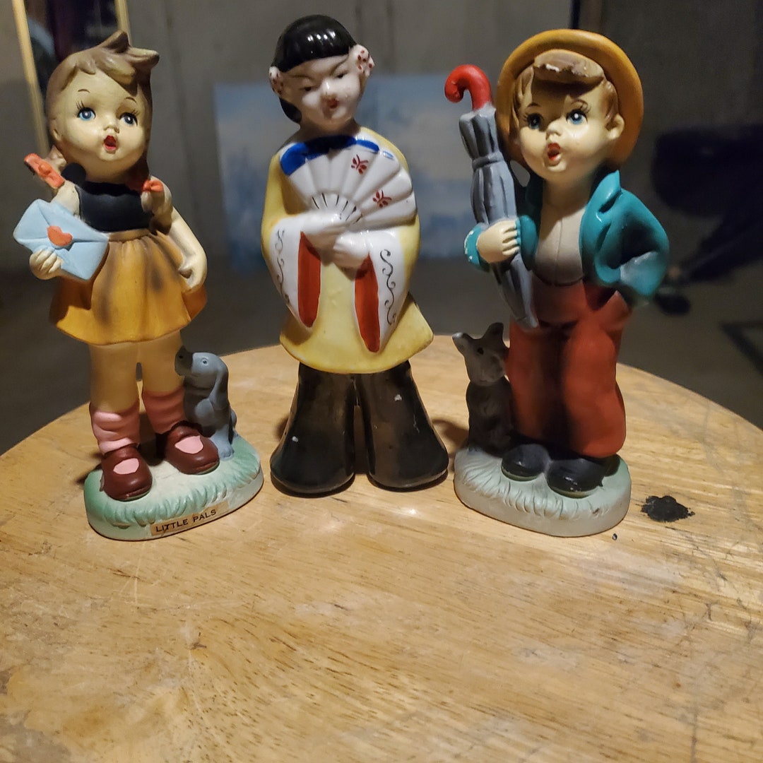 3 Beautiful Japanese Porcelain Figurines Etsy