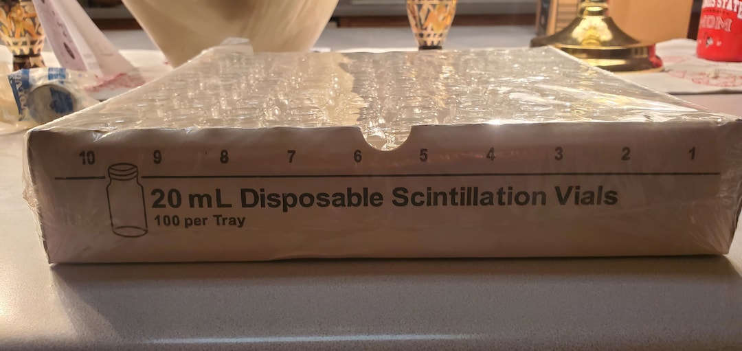 20 Ml Disposable Scintillation Vials 100 per Tray Glass No Lid Etsy