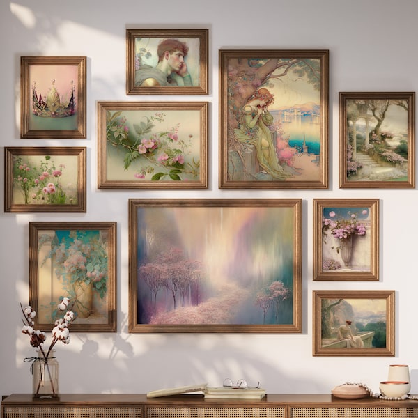 Märchen Traumland wunderlich druckbare Galerie Wand Illustrationen - Set von 10 Vintage Pastell Home Wall Decor Kunstwerke | Digitale Downloads