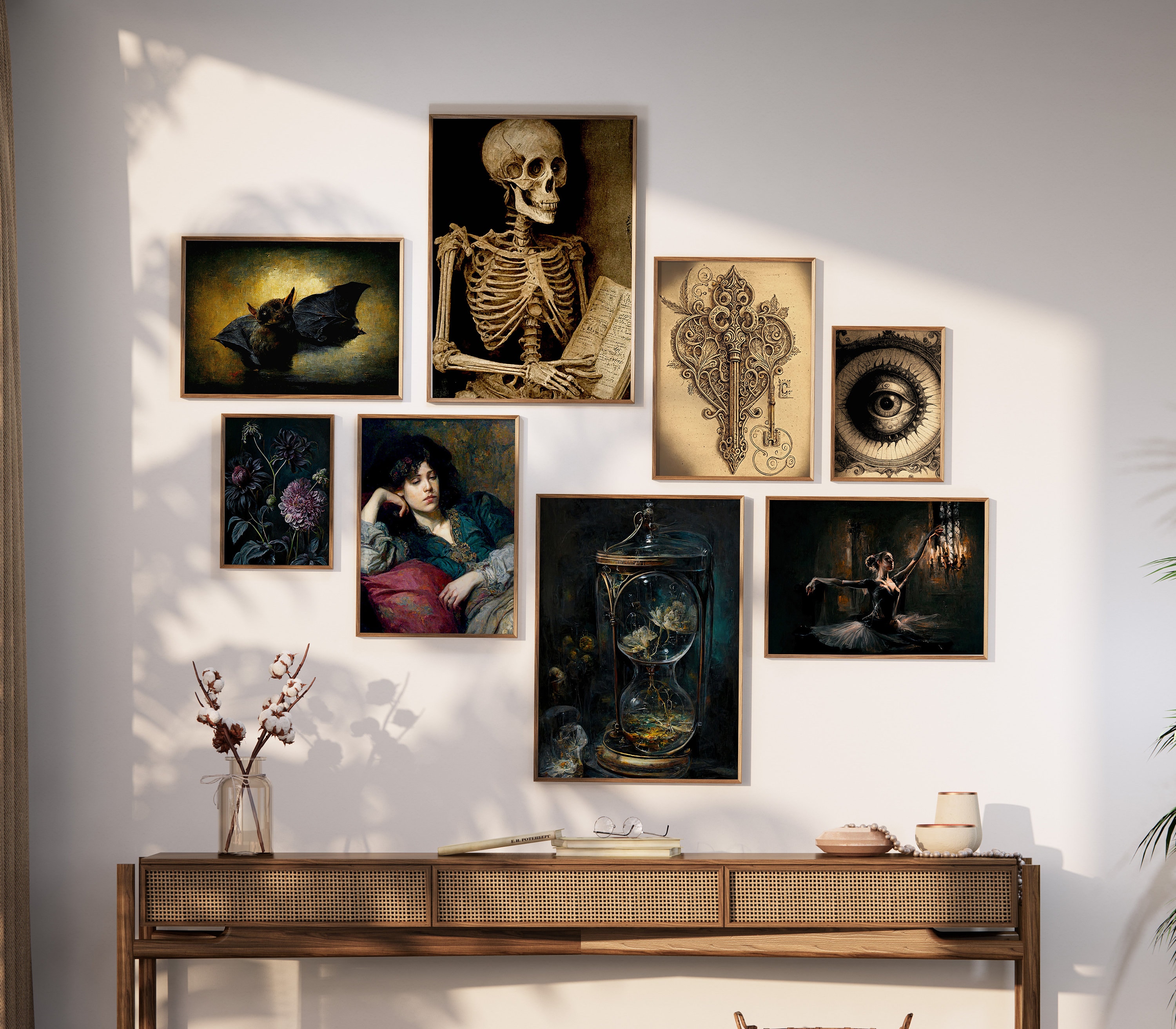 Dark Academia Printable Art Set: Gothic Macabre Gallery Wall (digital ...