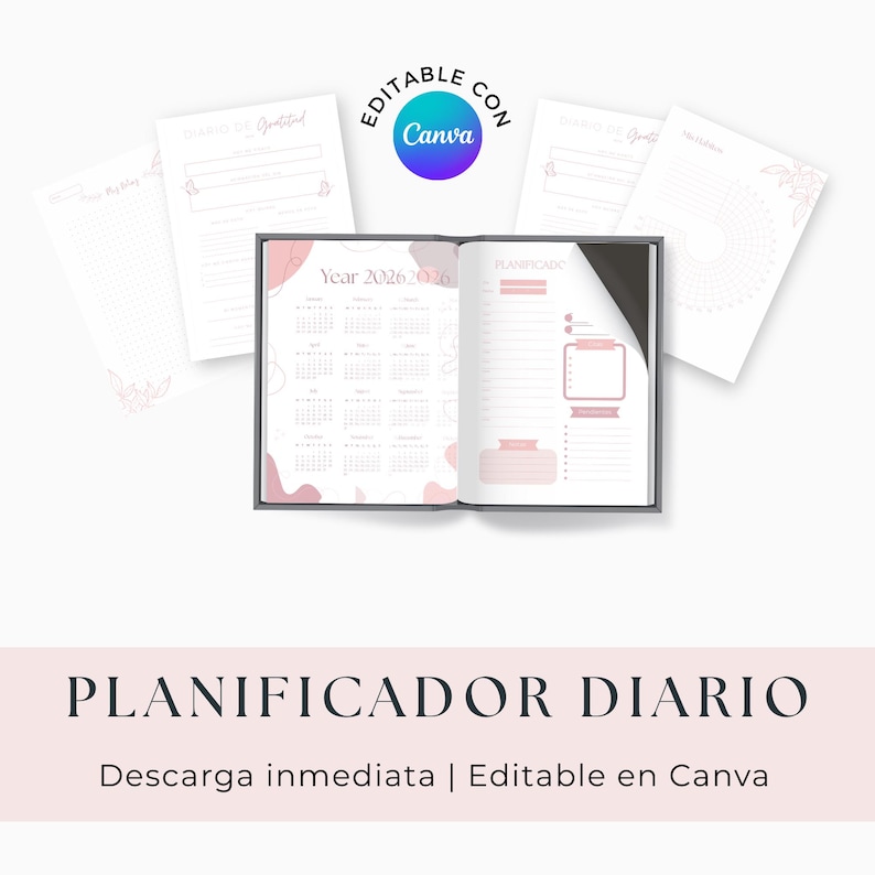 Printable Daily, Weekly & Monthly Planner 2026 • Editable Canva ...
