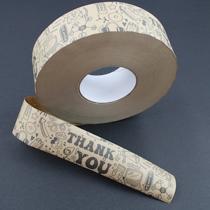 Custom Gummed Packing Tape, Water-activated Packing Tape, Kraft Packing Tape, Personalised Water-Activated Tape, Gummed Tape, Kraft Tape