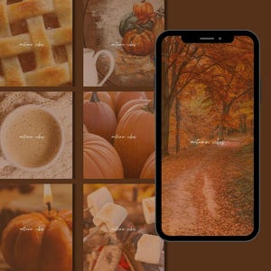 Cozy autumn phone wall paper, Phone Wallpaper Digital Download, Digital Wallpaper Designs, iphone fall aesthetic, cozy fall wallpaper
