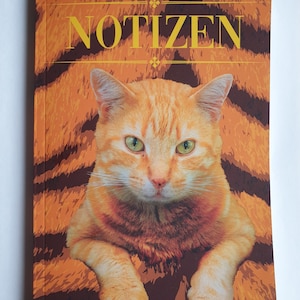 Notizbuch, Tagebuch, Rezeptbuch für Katzenliebhaber 120 Seiten kariert Tiger Design: Schöne Geschenkidee für alle Katzenfreunde