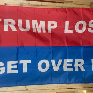 Donald Trump Lost Democrat Flag FREE USA SHIPPING Vote Democrat Liberal Biden Harris Equality Freedom usa 3x5&#39; Sign Poster Single