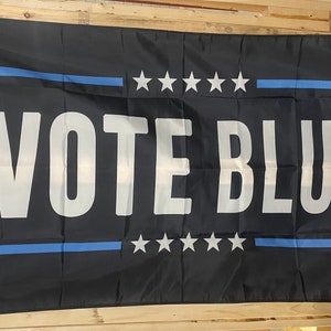 Vote Blue Vote Democrat Flag FREE USA SHIPPING Vote Democrat Liberal Biden Harris Equality Freedom usa 3x5&#39; Sign Poster Single