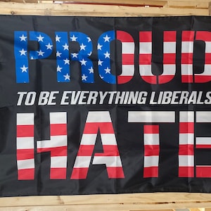 Desantis Trump Flag FREE SHIP Proud To Be Everything Liberals Hate Deplorable Save America God Republican Guns usa 3x5' Sign Poster Single