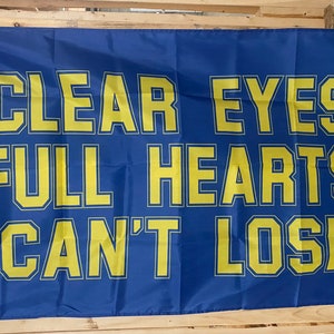 Bandera de fútbol BARCO GRATIS Ojos claros Corazón completo No puedo perder Viernes Otoño Colegio Domingo Armas republicanas Cartel Cartel USA 3x5' Single Side