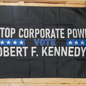 Robert Kennedy Jr Presidente 2024 Bandera Voto Demócrata Liberal Ola azul Elección Libertad Salvar América ENVÍO GRATIS Cartel de EE. UU. 3x5 'Single