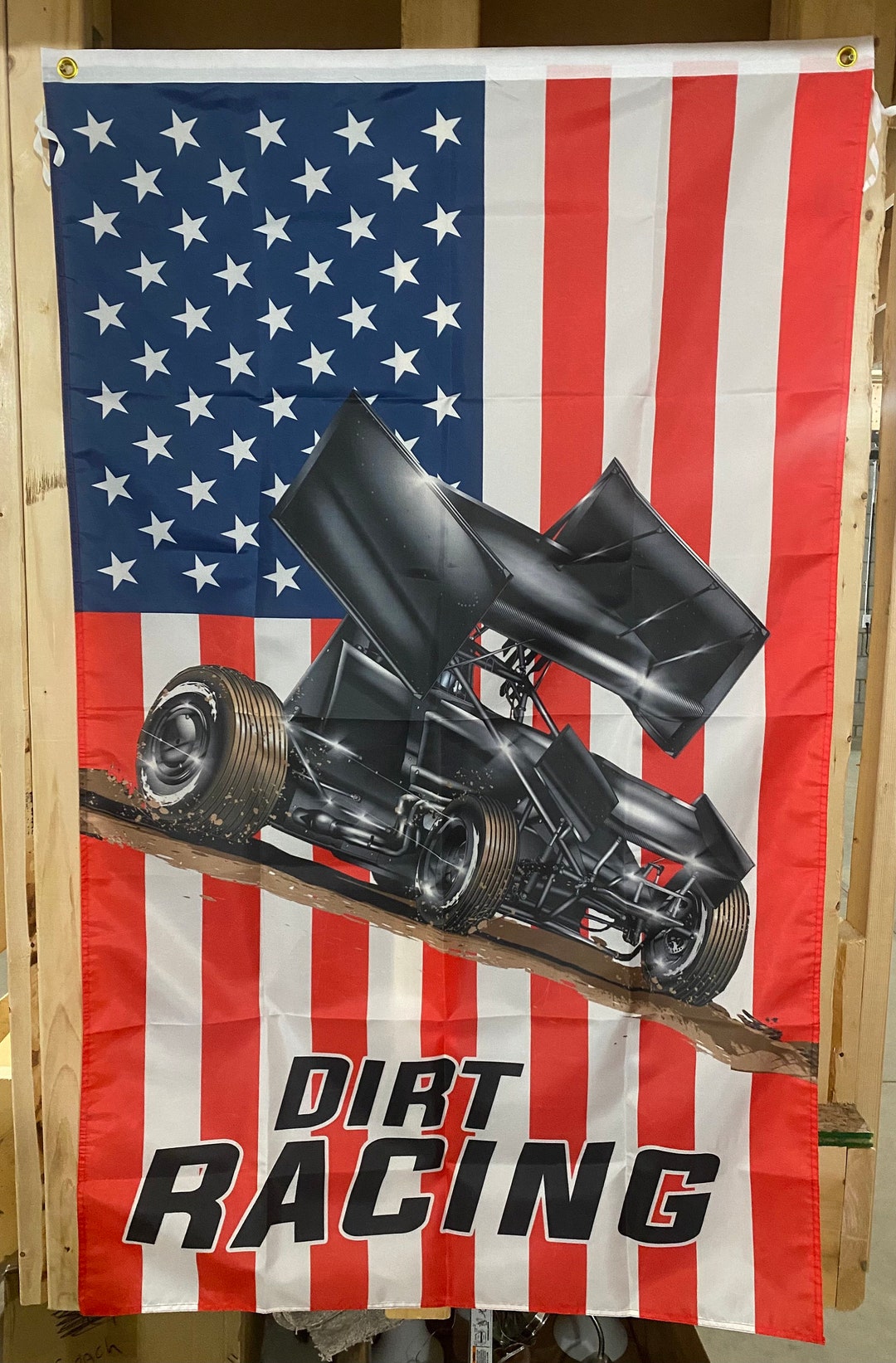 Dirt Racing Flag FREE SHIP Nascar Sprint Car Outlaws Dirt Etsy