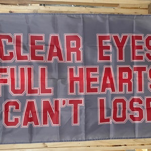 Bandera de fútbol BARCO GRATIS Ojos claros Corazón completo No puedo perder Viernes Otoño Colegio Domingo Armas republicanas Cartel Cartel USA 3x5' Single Side