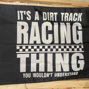 Dirt Track Racing Flag FREE SHIP Nascar Sprint Car Outlaws All-Stars Race Sport Redneck Country Republican Sign Poster Usa 3x5’ Single Side