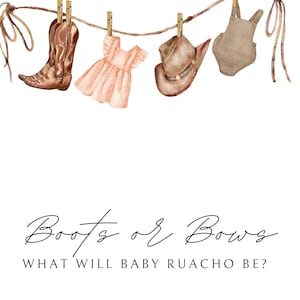 Boots or Bows Gender Reveal Welcome Sign