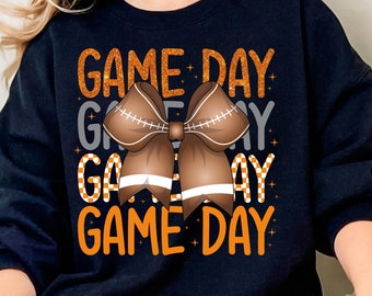 Día del partido de fútbol de Tennessee SVG PNG, coqueta de fútbol de Tennessee png, arco de Tennessee Svg, coqueta de Tennessee por sublimación, descarga digital