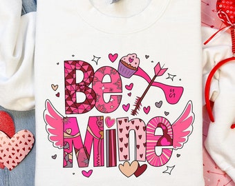 Be Mine Valentine SVG PNG, Retro Valentine Png, Valentine Heart png, Valentines Day Sublimation, valentine day png, Digital download