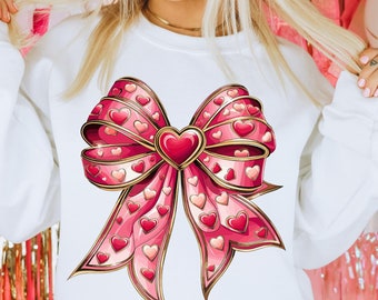 Valentine Coquette bow Heart SVG PNG, Retro Valentine Coquette Png, Valentine Coquette png, Valentine bow Sublimation, Digital download
