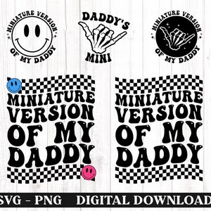 Miniatur-Version von meinem Papa Schneidedatei, Daddys mini svg, Mädchen-Dad-svg, Miniatur-Version svg, digitaler Download