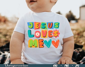 Jesus Loves Me SVG PNG, Christian Svg, Toddler png, Retro kids svg, Racing Buddy, Biblical Toddler png, Kids Church Sublimation