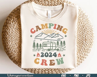 Camping crew 2024 Svg Png, Camping Svg, Summer Camping svg, Kids shirt svg, Trendy kids SVG, Camping Sublimation