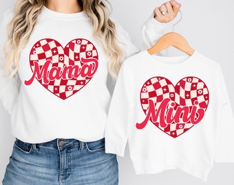 Mama and Mini Valentine SVG PNG, Valentine Day Svg, Retro Valentine PNG, Trendy Valentine svg, Mama and Mini Valentine, Trendy Valentine png