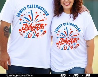 4 de julho Pacote familiar SVG PNG, 4 de julho Svg, Celebração de família png, 2024 4 de julho png, 4 de julho svg, 4 de julho Sublimação