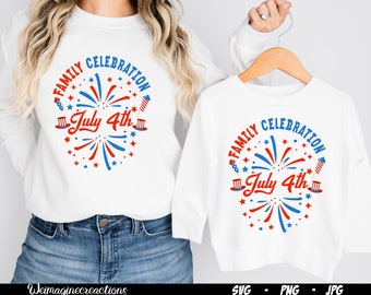 4 de julho Pacote familiar SVG PNG, 4 de julho Svg, Celebração de família png, 2024 4 de julho png, 4 de julho svg, 4 de julho Sublimação