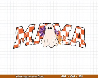 Halloween Mama SVG, Mama Shirt svg, Gruselige Mama png, Süßes oder Saures Mama, Retro Mama Sublimation, digitaler Download