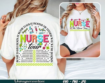 Retro Nurse Tour SVG PNG, Nurse Life Png, Some Days I Rock it svg, Nurse Gift, Nurse shirt svg, Nurse Sublimation