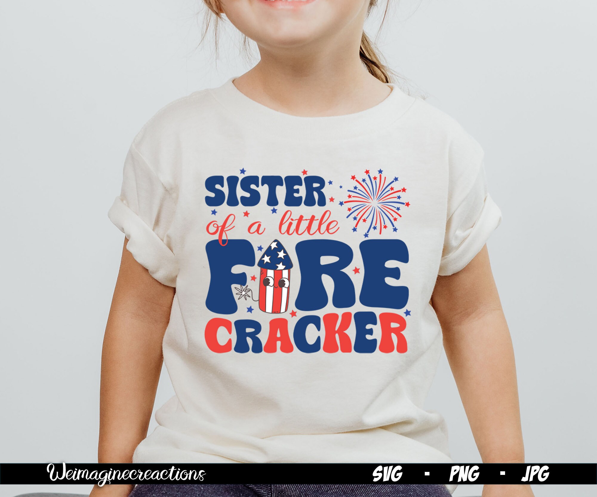 Little Firecracker Family Bundle SVG PNG, Matching Family 4th of July ...
