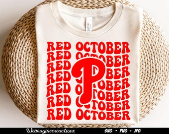 Red October SVG PNG, Groovy Red October png, Red October tijdperk Svg, Philadelphia Baseball sublimatie, digitale download