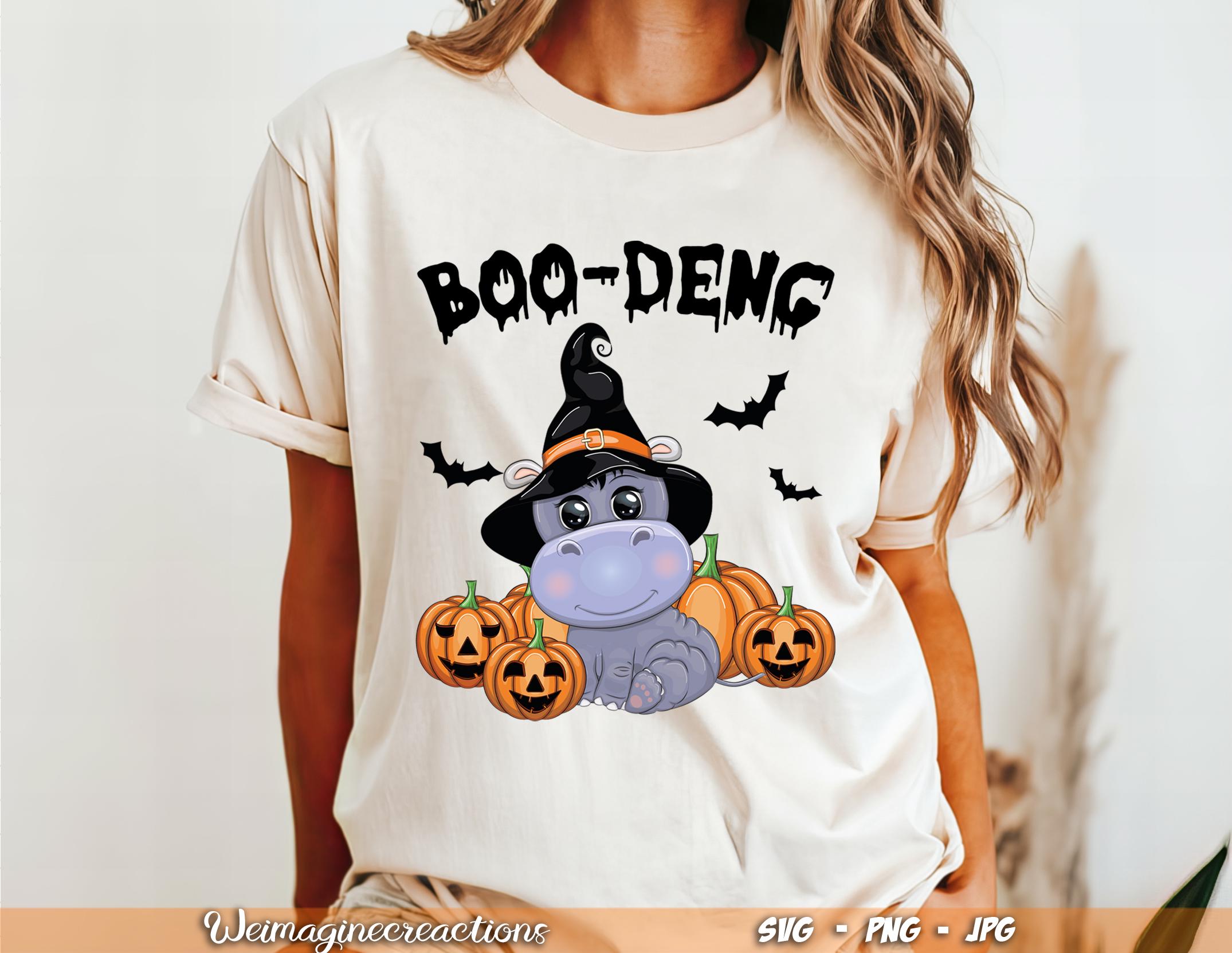 Funny Boo Deng Halloween SVG PNG, Baby Hippo Halloween Svg, Funny ...