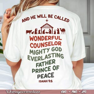 He Will Be Called Religious Christmas SVG PNG, Retro Religious Christmas Svg, Christmas Bible Sublimation, Digital download