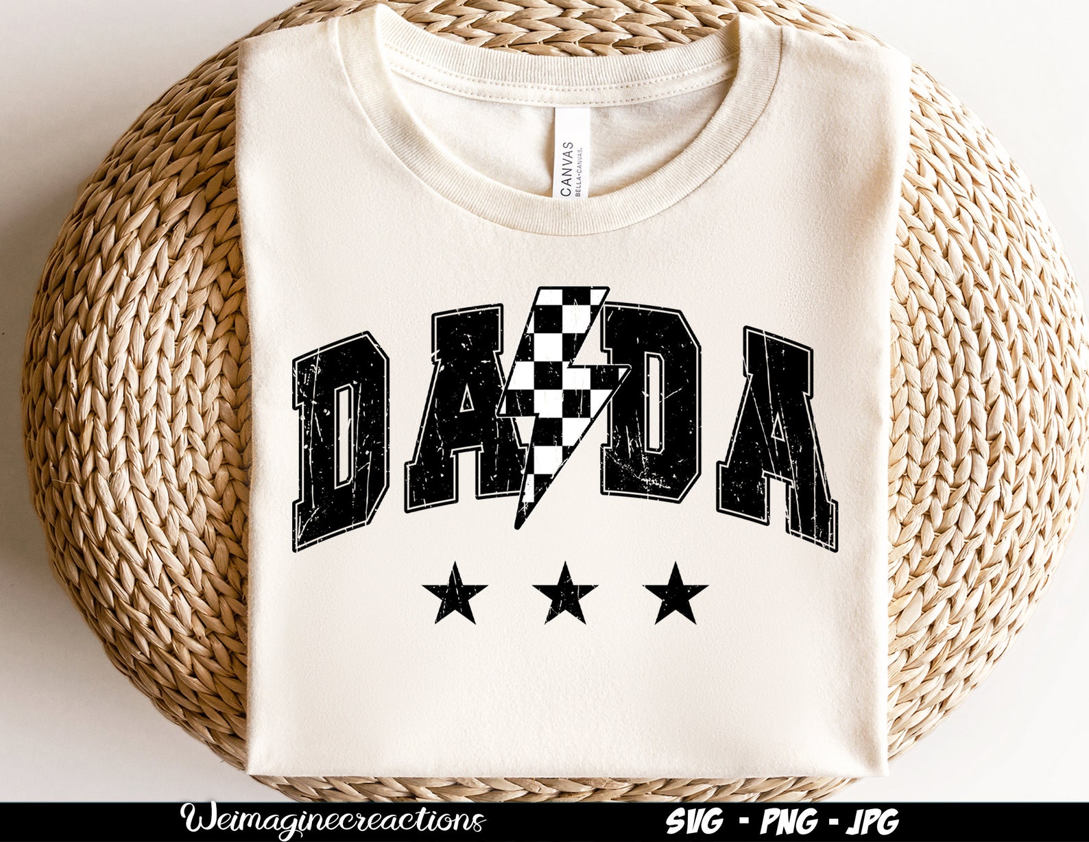 Retro Dada Checkered SVG PNG, Dada Png, Checkered Lightning Bolt Svg ...