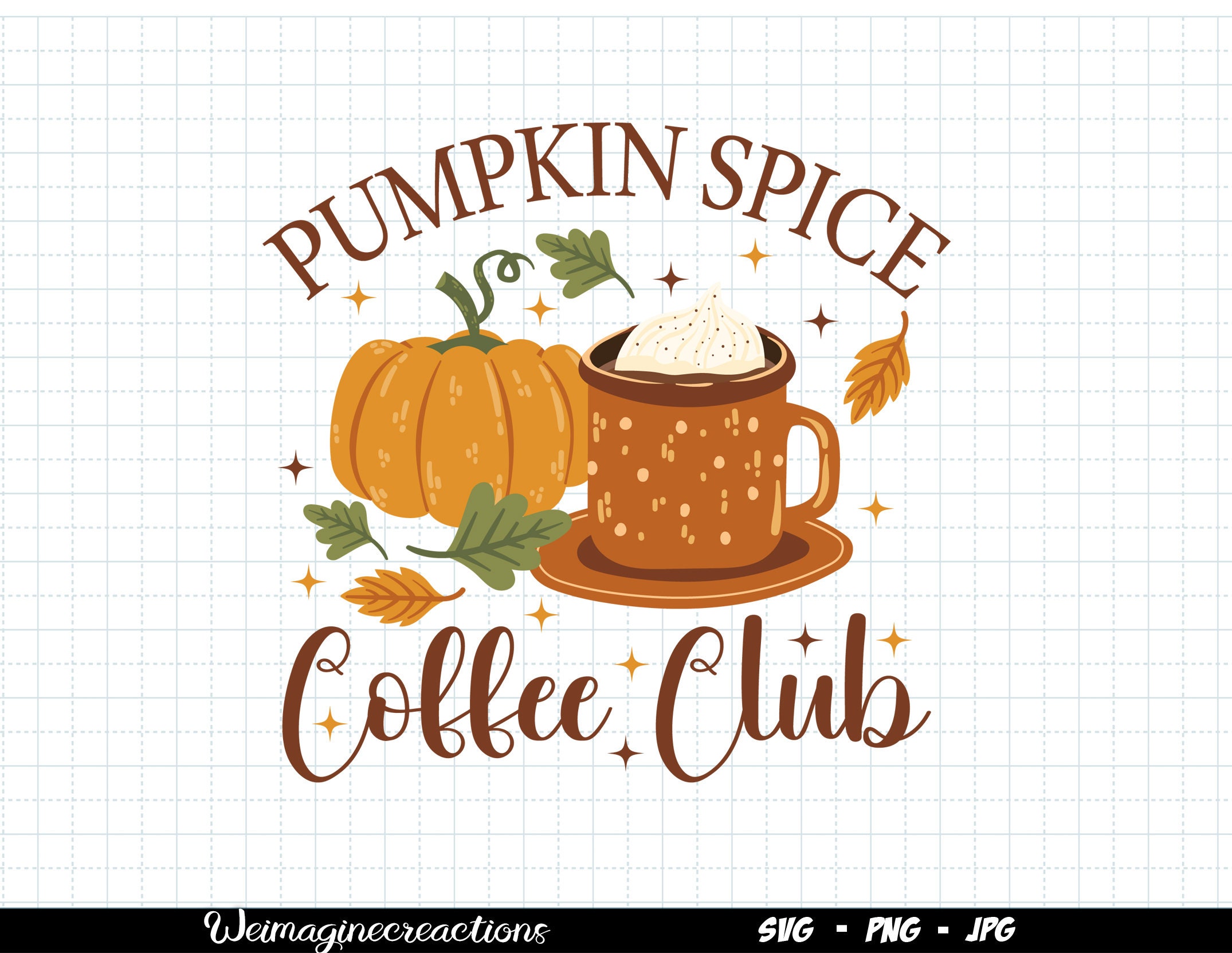 Pumpkin Spice Coffee Club SVG PNG, Herbst Kaffee Mädchen SVG, Retro Herbst  Herbst svg, Herbst Girly Club, Herbstkaffee Sublimation, digitaler Download  - Etsy Österreich, image size:2150x1663