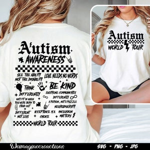 Autism World Tour SVG PNG, Autism Awareness Month Png, Awareness Month Gift png, Choose To Be Kind svg, Autism Awareness Sublimation image 1