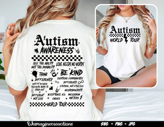 Autism World Tour  SVG PNG, Autism Awareness Month Png, Awareness Month Gift png, Choose To Be Kind svg, Autism Awareness Sublimation