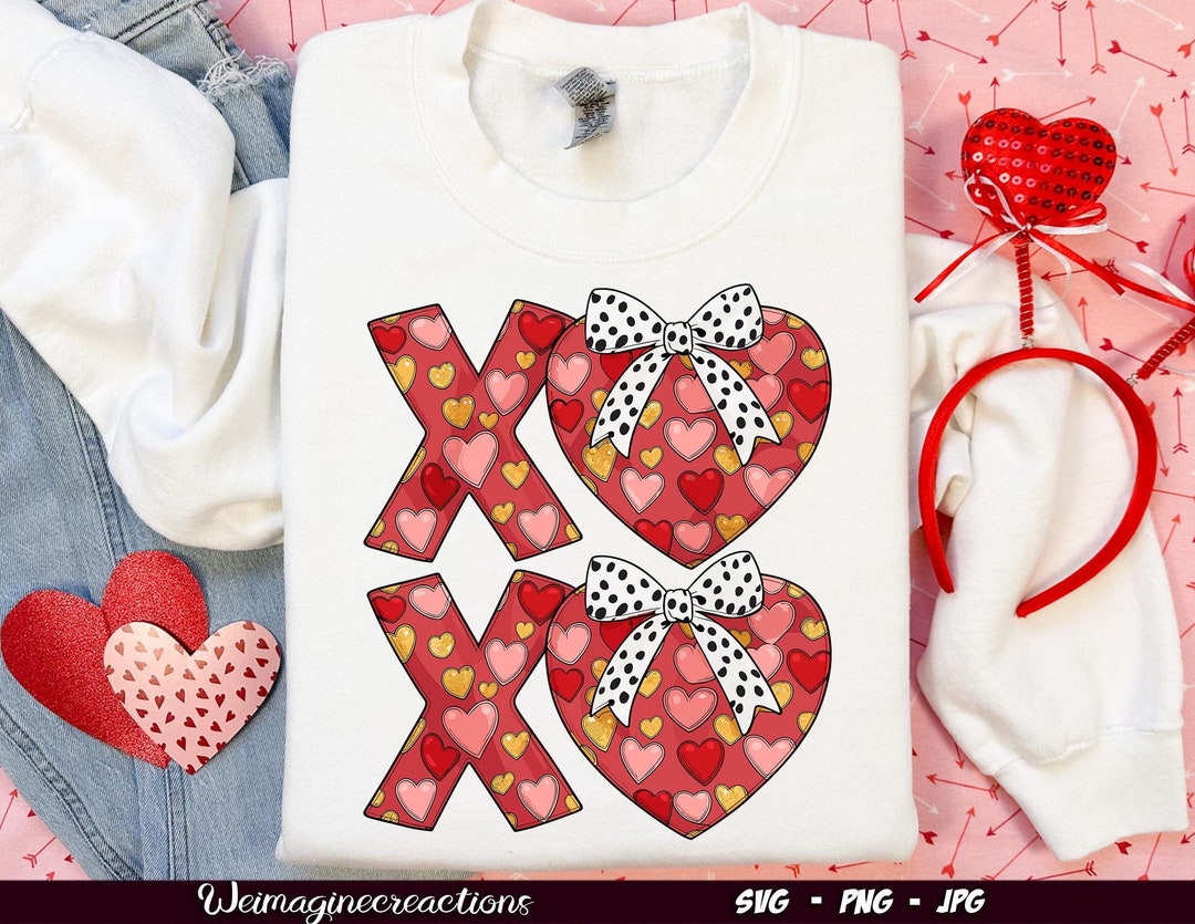 Xoxo Coquette SVG PNG, Retro Checkered Valentine Coquette Bow Png, Pink ...