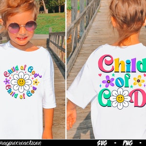 Child of God Kids SVG PNG, Trendy Christian Png, Christian Religious svg, Kids Toddler shirt Png, Kids Christian Sublimation