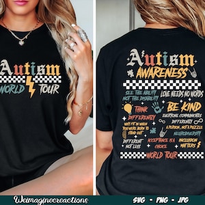 Gira mundial del autismo SVG PNG, Mes de concientización sobre el autismo Png, Regalo del mes de concientización png, Elige ser amable svg, Sublimación de concientización sobre el autismo