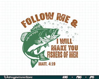 Vissers van mannen SVG PNG, trendy christelijke png, vaderdag shirt svg, christelijke shirt png, bijbelvers png, christelijke sublimatie