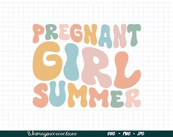 Ragazza incinta estate SVG PNG, Png alla moda, Retro mamma da essere Png, Sublimazione dell'annuncio del bambino, Baby shower, Download digitale