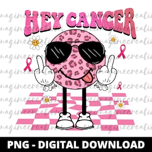 Hey krebs png, F Cancer Png, Western Brustkrebs Bewusstsein Design, FU Krebs png, retro Krebs png, Rosa Band png | DIGITALER DOWNLOAD