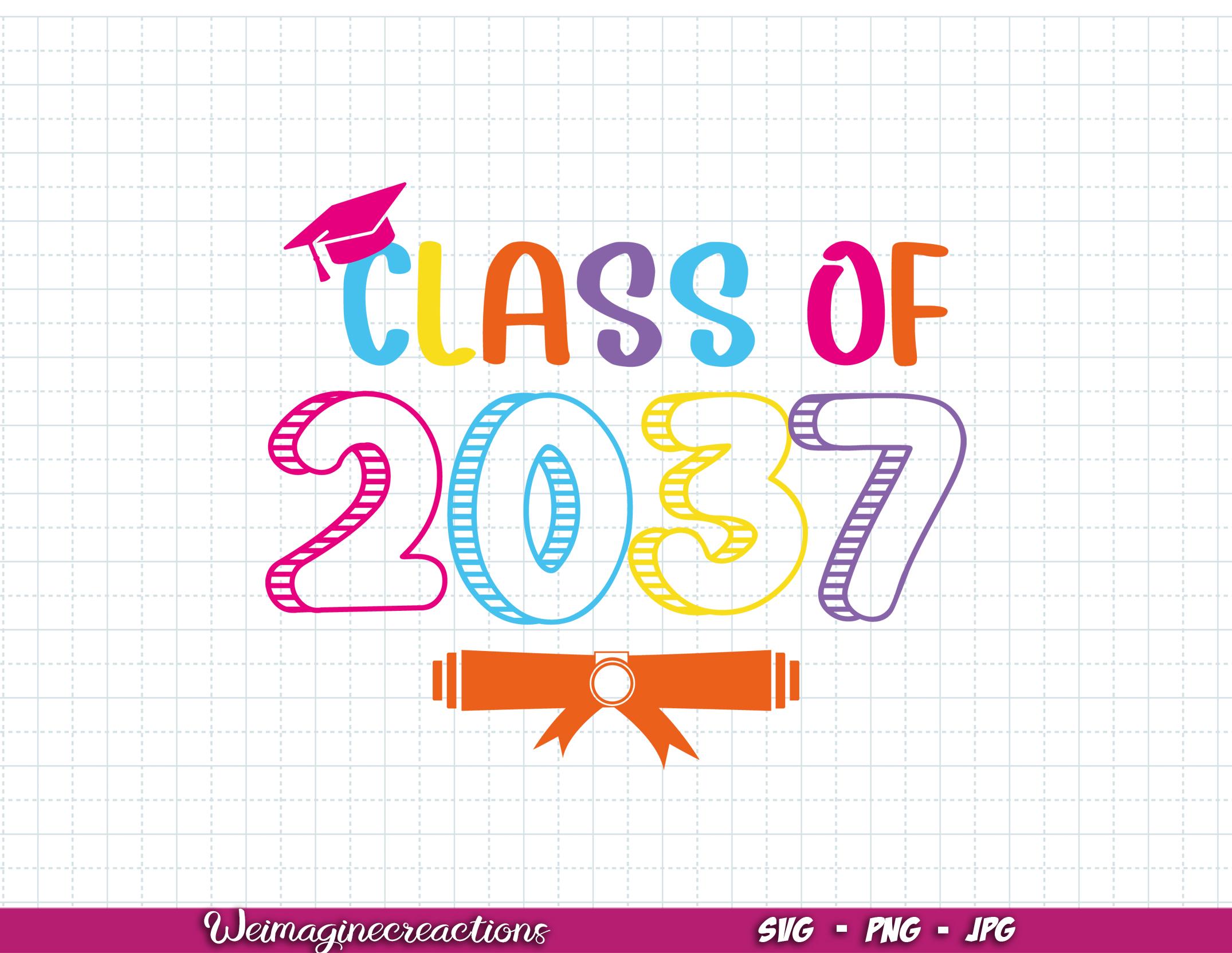 Class of 2037 SVG PNG, Future Class of 2037, Graduation 2037 Png
