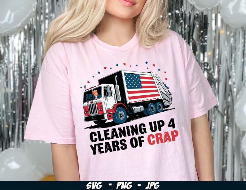 Cleaning up Four Years of Crap SVG PNG, Funny Trump 2024 PNG, Pink ...